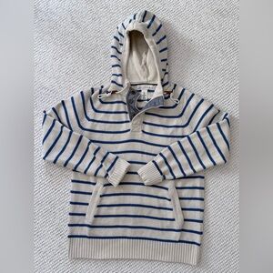 Label of Graded Goods. H&M.  100% Cotton.  Stripe Coastal Sweater with Buttons